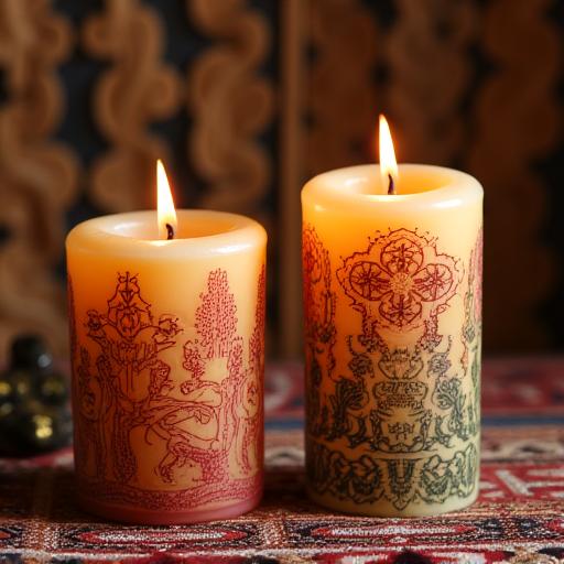 Filipino cultural motifs artisan candles