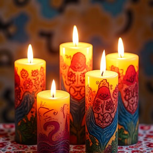 Vibrant Filipino artistry candles